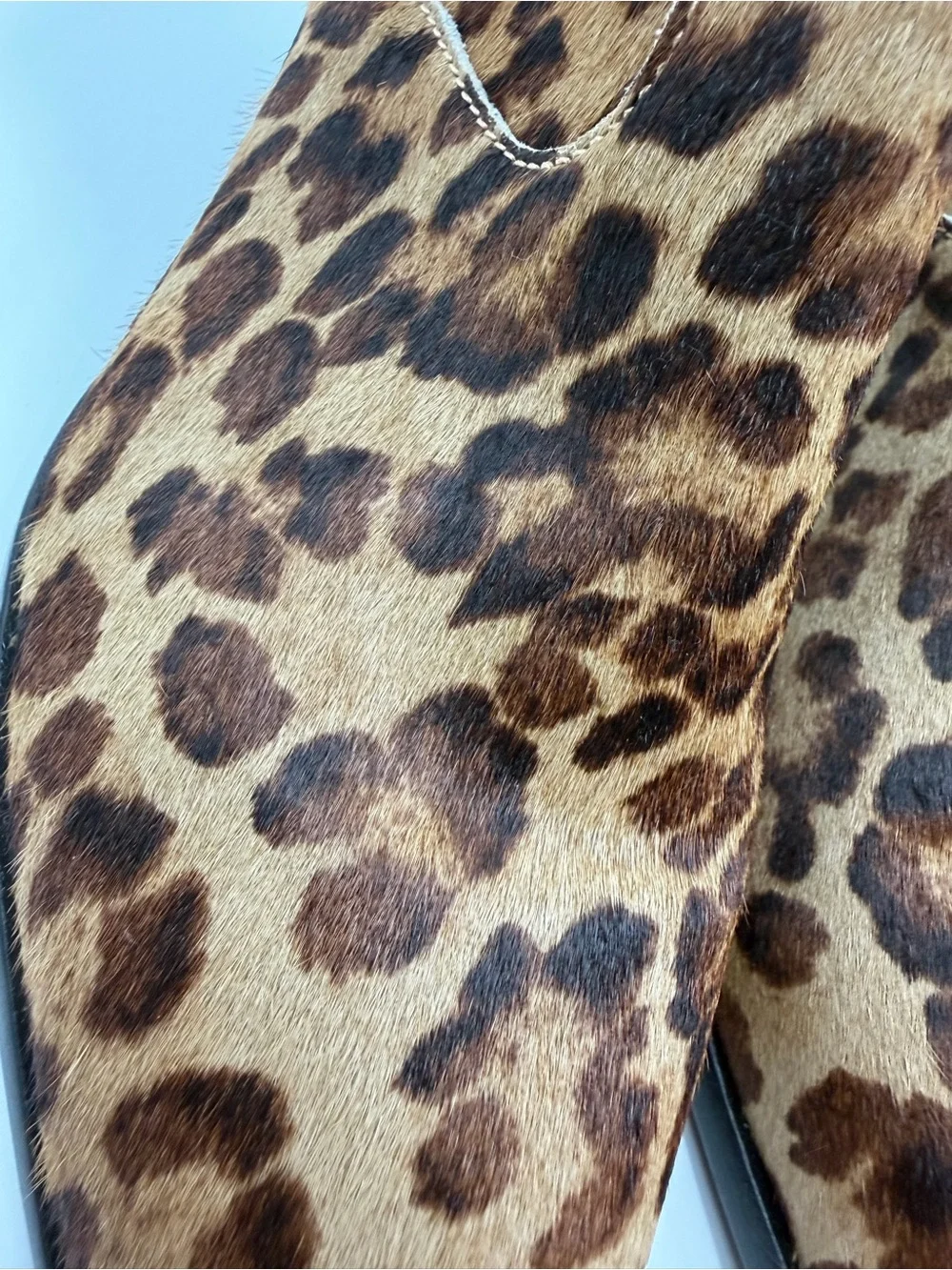 Ash Henna Leopard Print Cow Hair Leather Booties